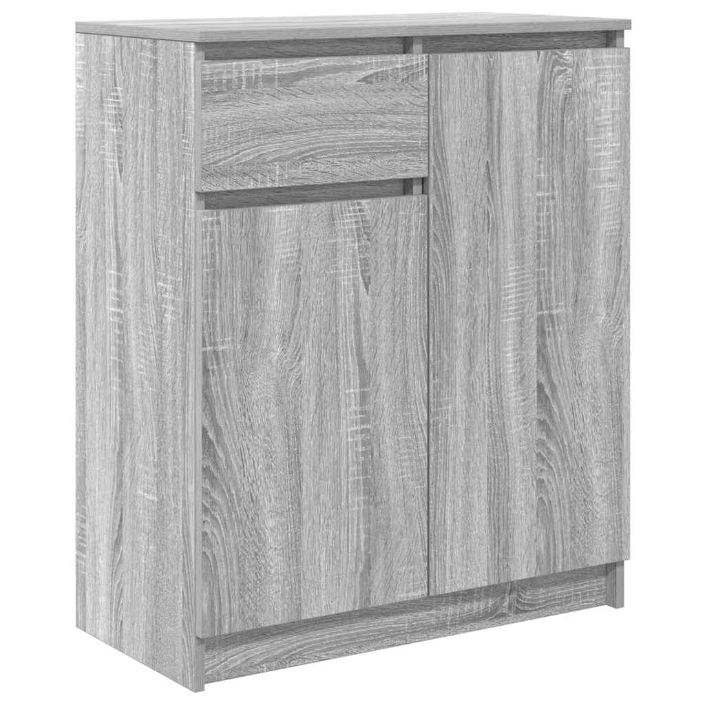 Sideboard with Drawer Grey Sonoma 71x35x84 cm Engineered Wood